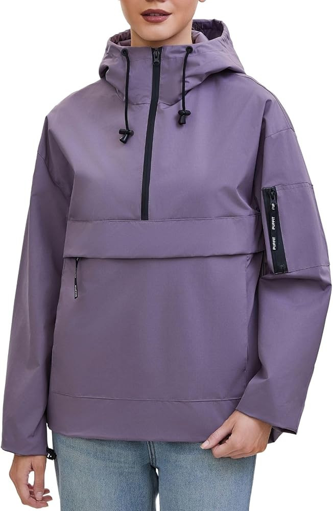 Rain Jacket Women, Women’s Lightweight Anorak Pullover Hoodie Jacket, Water-Resistant, Perfect ... | Amazon (US)