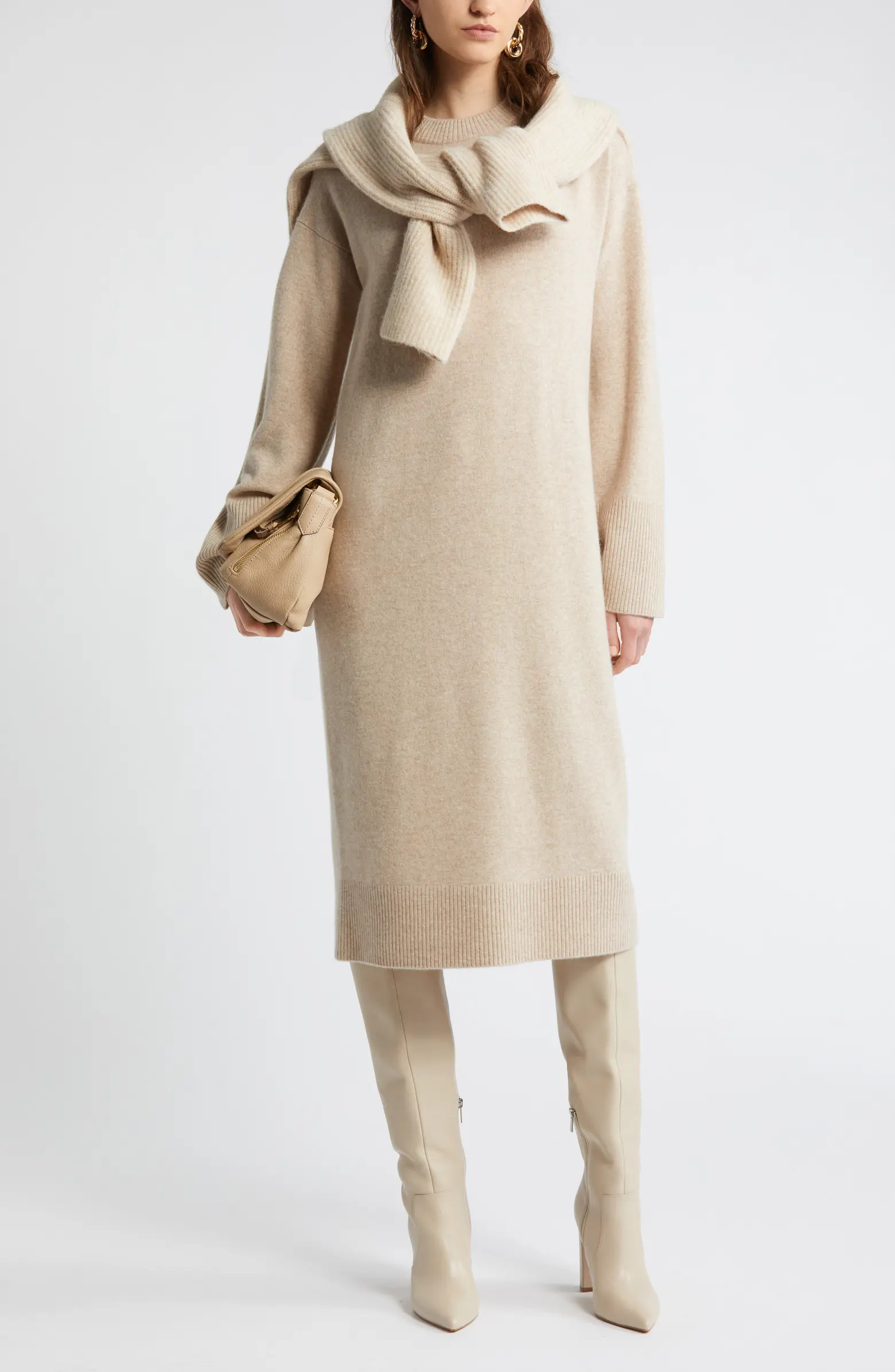 Long Sleeve Wool & Cashmere Sweater Dress | Nordstrom
