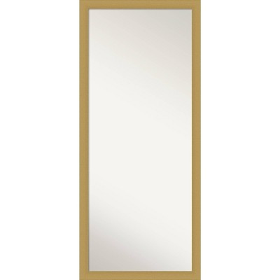 28" x 64" Non-Beveled Grace Brushed Gold Full Length Floor Leaner Mirror - Amanti Art | Target