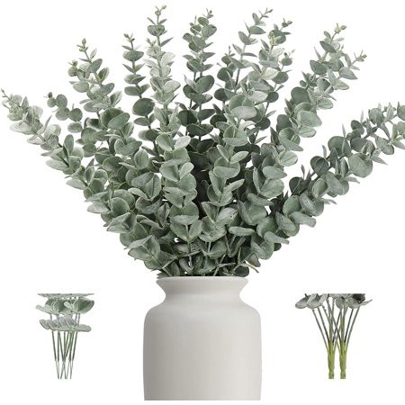 18 Realistic Artificial Eucalyptus Stems Faux Greenery for Coffee Table Decor Farmhouse Home Decor W | Walmart (US)