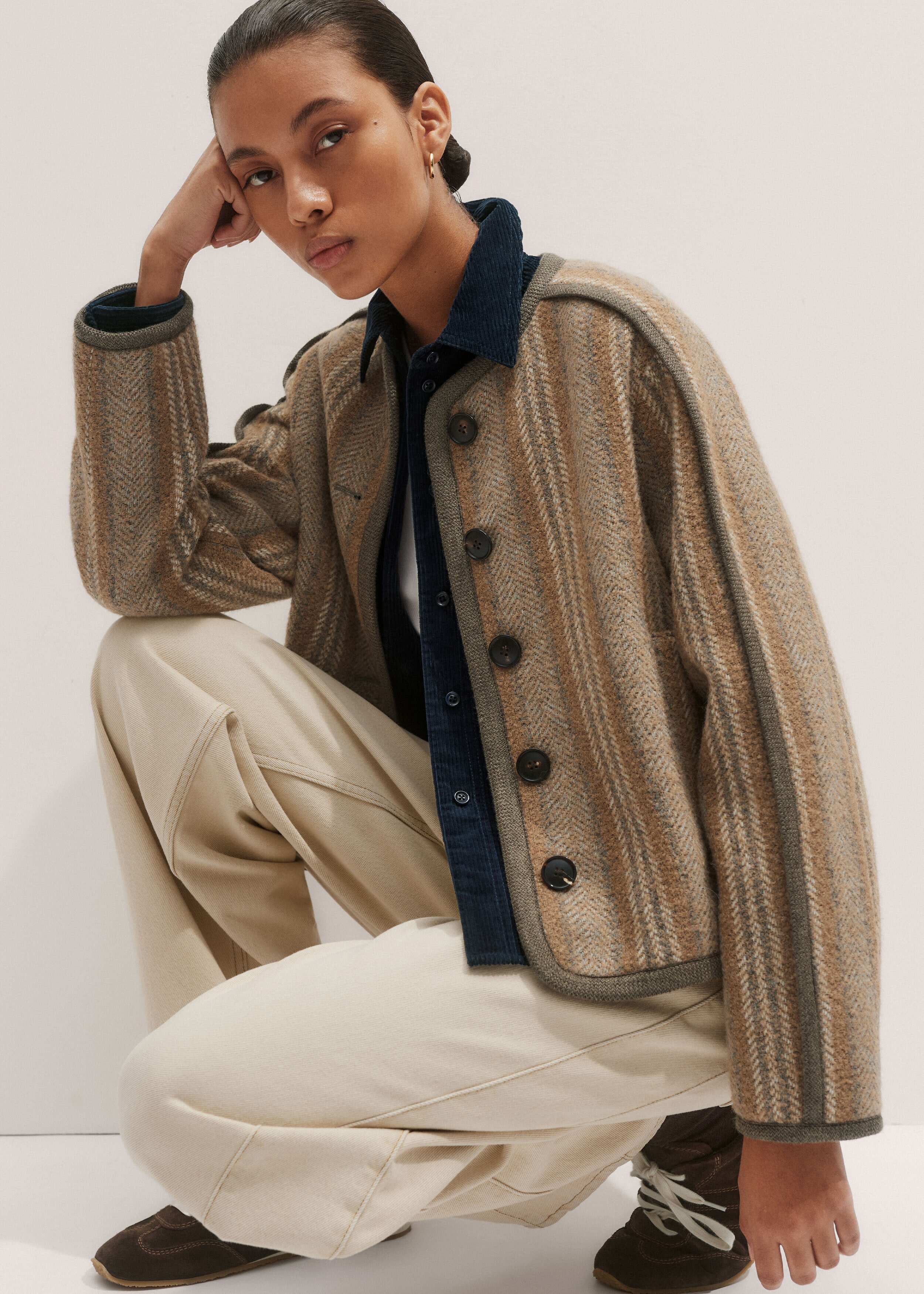 Short Cocoon Coat Italian Wool | ME+EM Global (Excluding US)