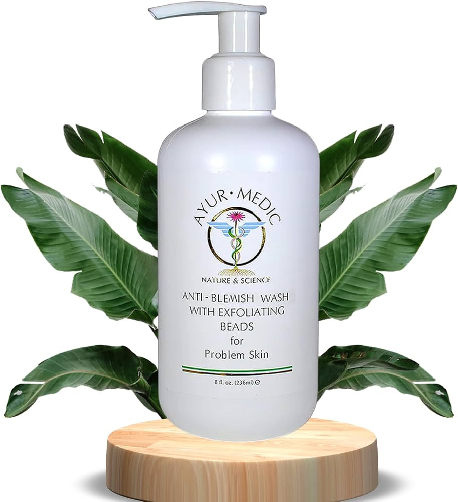 Ayur-Medic Anti-Blemish Wash with Exfoliating Beads, Hydrating Foaming Cleanser that Brightens, S... | Amazon (US)