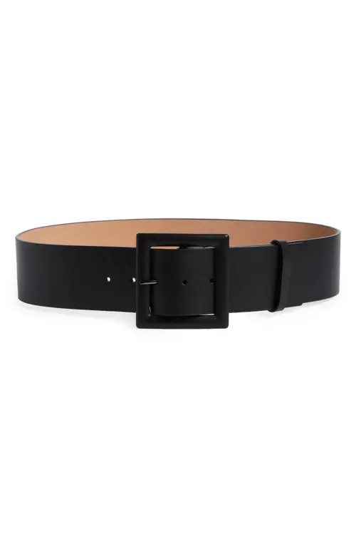 Carolina Herrera Icon Leather Belt in Black at Nordstrom, Size Medium | Nordstrom