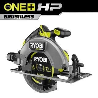 RYOBI ONE+ HP 18V Brushless Cordless 7-1/4 in. Circular Saw (Tool Only)-PBLCS300B - The Home Depo... | The Home Depot