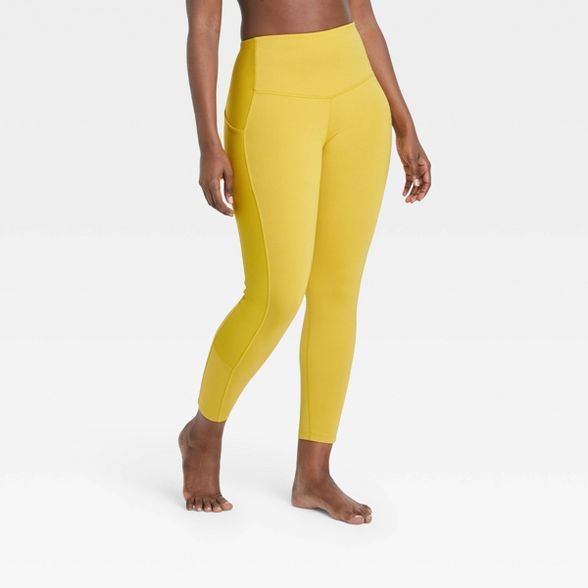 Women's Contour Flex High-Waisted Ribbed 7/8 Leggings 24.5" - All in Motion™ | Target