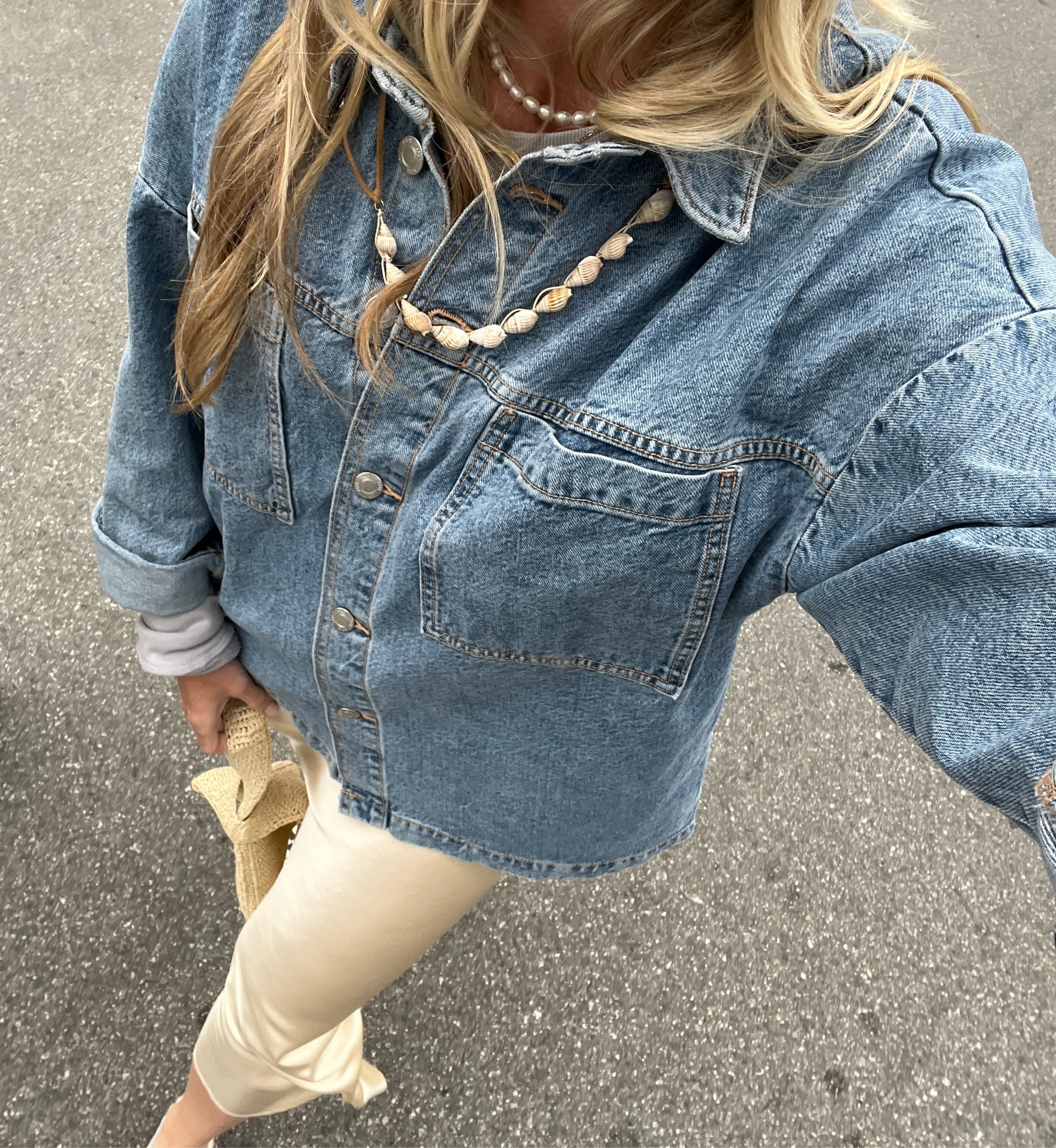 the best summer jean shacket! Styled with beach accessories for date night!

#LTKStyleTip #LTKSeasonal #LTKFindsUnder50