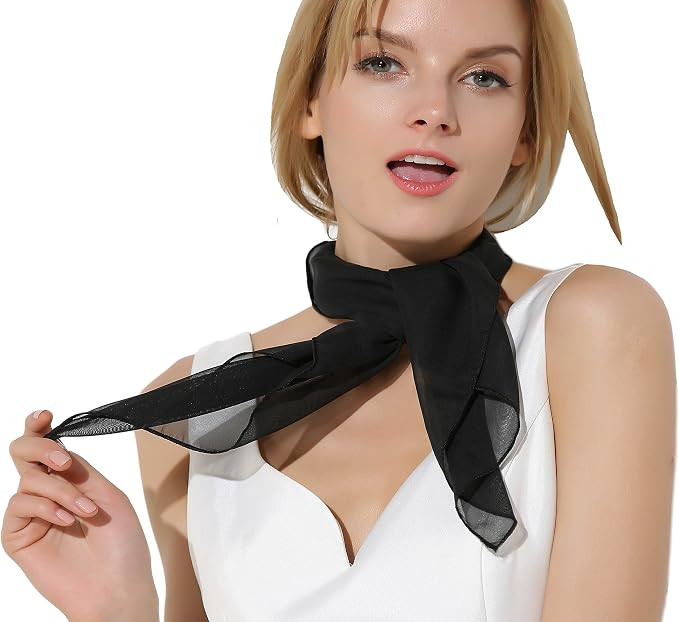 Sheer Chiffon Scarf 26"x26" Square | Amazon (US)