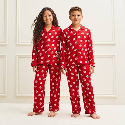 Kids' Holiday Sheep Flannel Matching Family Pajama Set - Wondershop™ Red M | Target