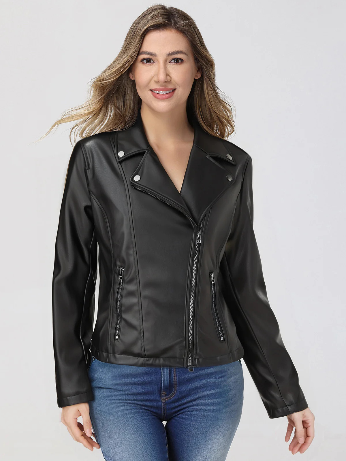 89th & Madison Faux Leather Moto Jacket | 89th + Madison