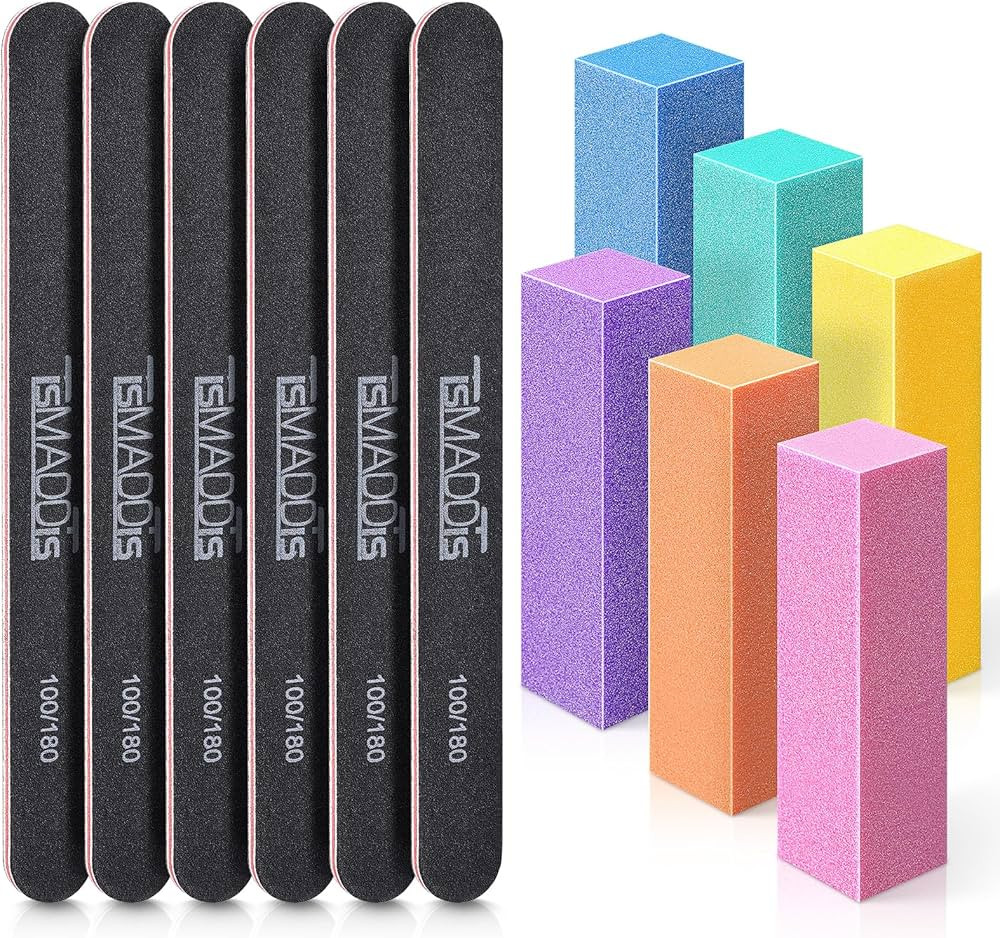 TsMADDTs Nail Files and Buffers, Professional Manicure Tools Kit Rectangular Art Care Buffer Bloc... | Amazon (US)