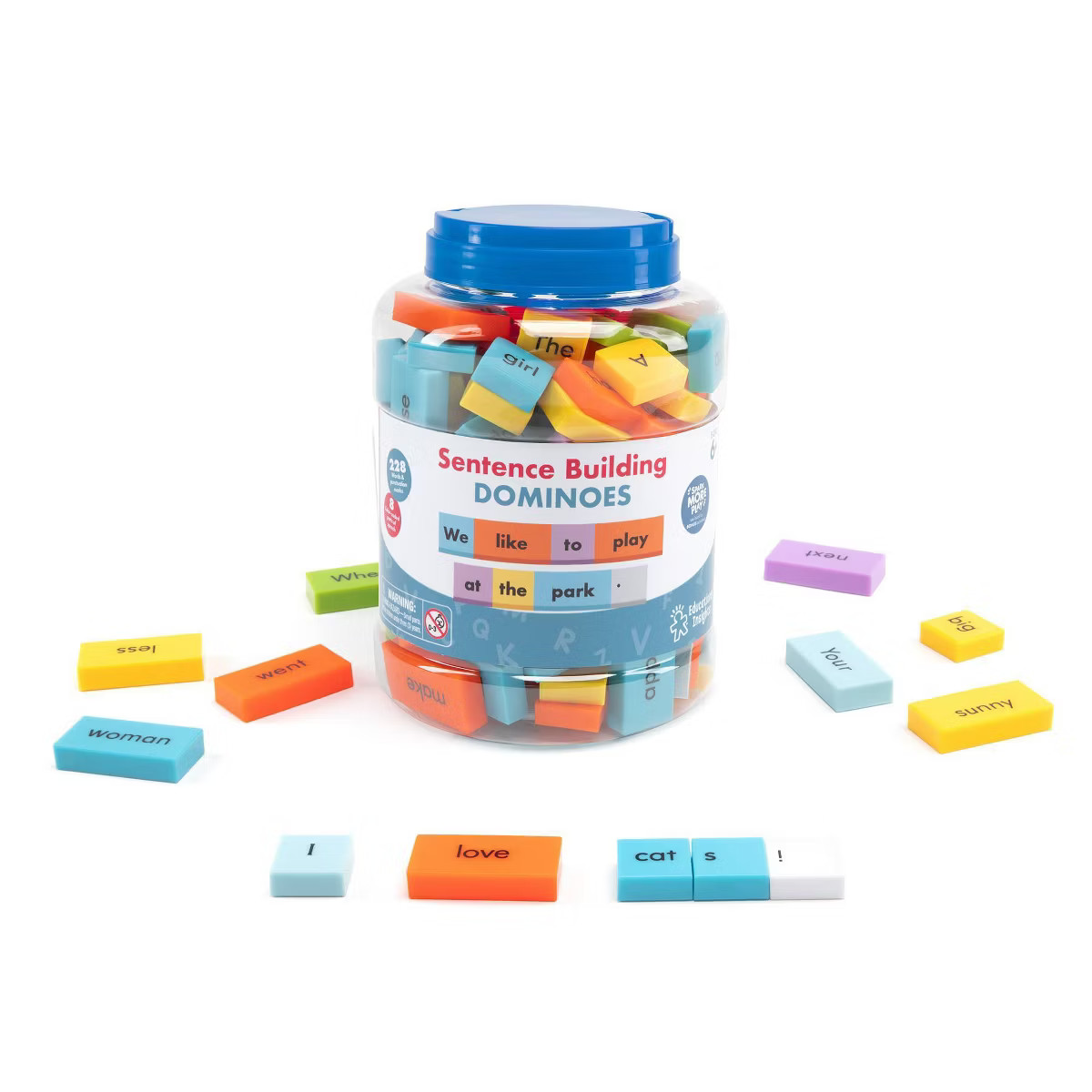 Sentence Building Dominoes Set of 114 Double-Sided Dominoes  - Educational Insights | Target