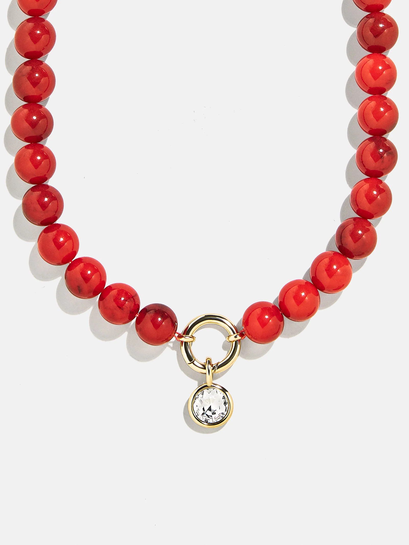 Janette Beaded Ring Necklace - Carnelian | BaubleBar