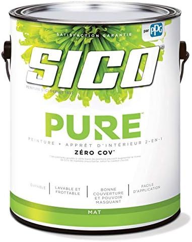 Sico Pure Interior Self-Priming Paint - 3.78 L - White - Flat | Amazon (CA)