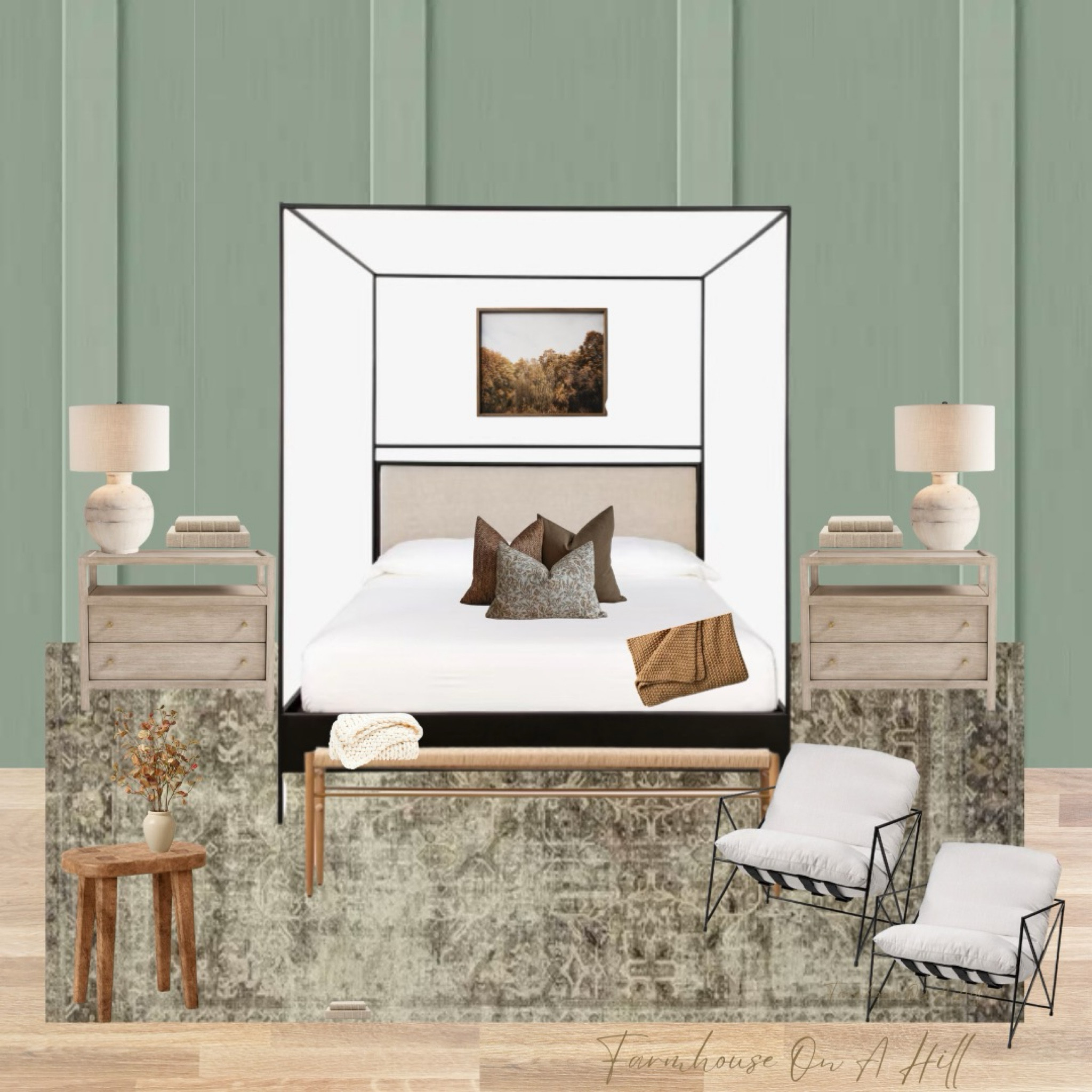 Primary bedroom mood board inspired by our primary bedroom. 

Primary bedroom, bedroom inspo, fall bedroom, neutral bedroom, accent wall, canopy bed, McGee &co.

#LTKHome #LTKFamily