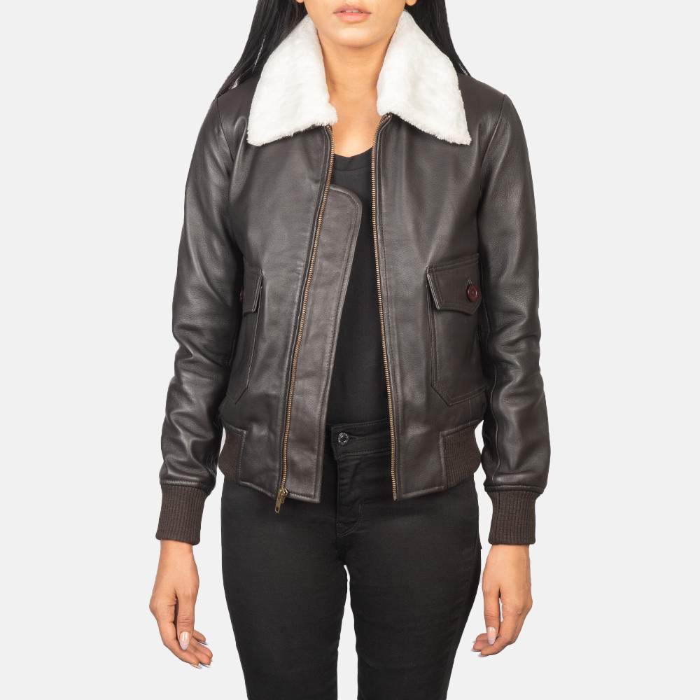 Stella G-1 Brown Leather Bomber Jacket | The Jacket Maker