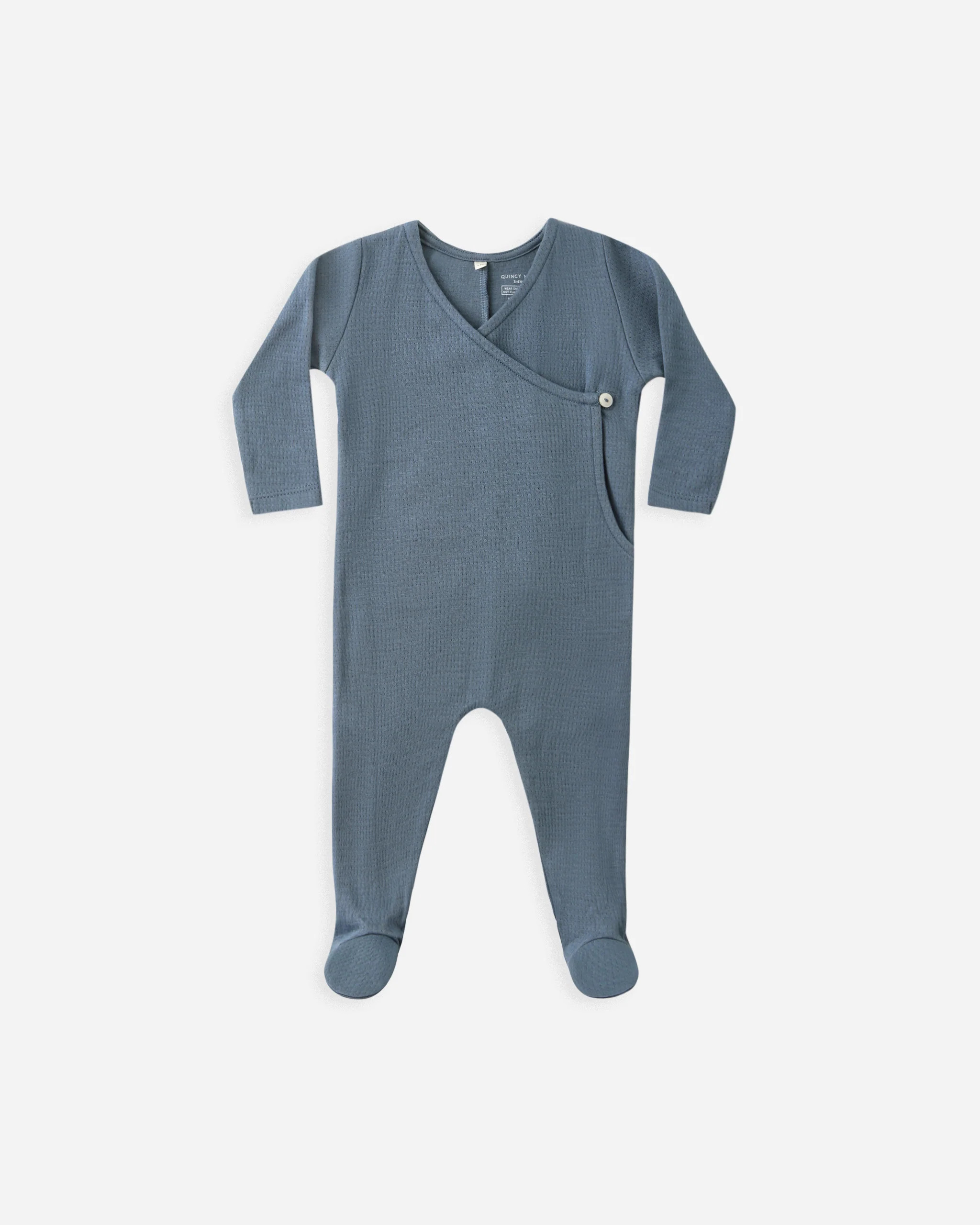 Pointelle Wrap Footie Ocean | Rylee + Cru