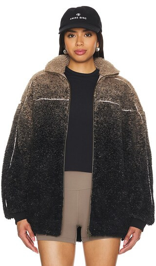 Piana Pile Jacket in Creamy Grey & Black | Revolve Clothing (Global)