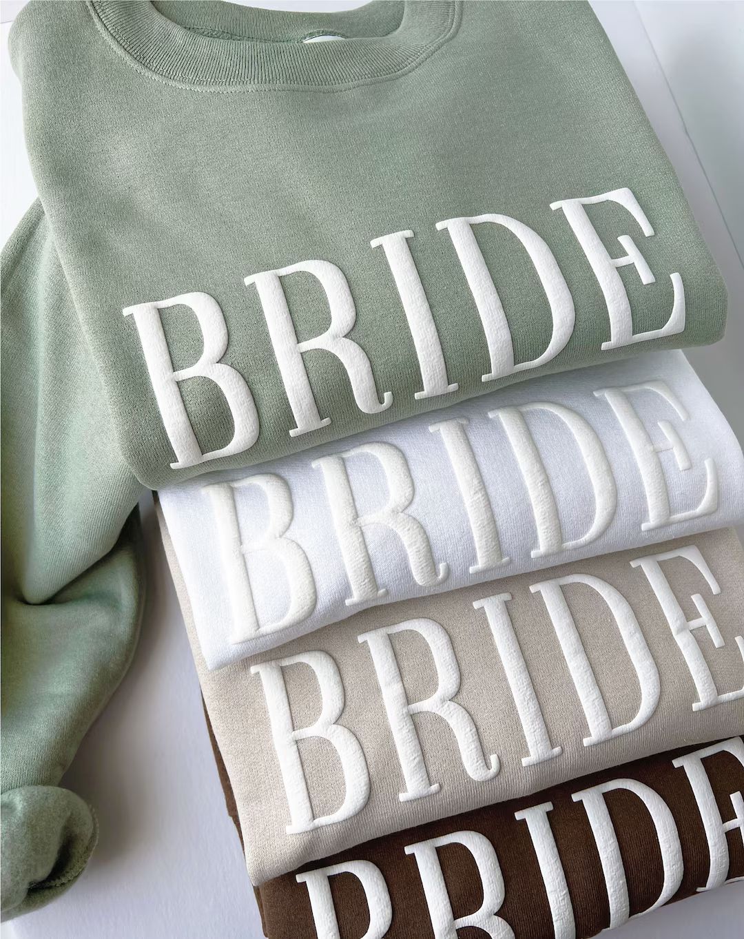 Bride Sweatshirt With Puff Letters Embossed Style Bride - Etsy | Etsy (US)