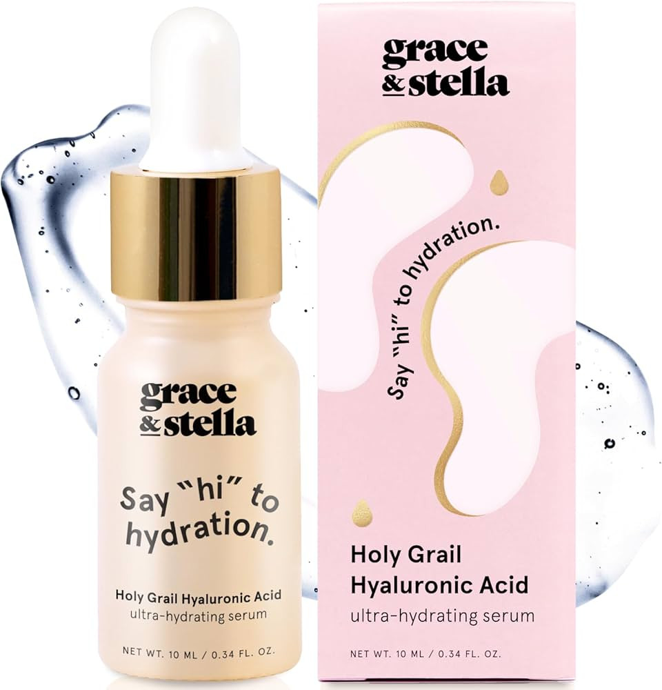 grace & stella Award Winning Hyaluronic Acid Serum (10ml/0.34 fl oz) Hyaluronic Acid Serum for Fa... | Amazon (US)