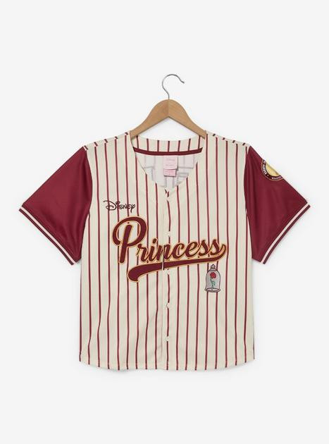 Disney Princess Belle Women's Plus Size Cropped Baseball Jersey — BoxLunch Exclusive | BoxLunch | BoxLunch