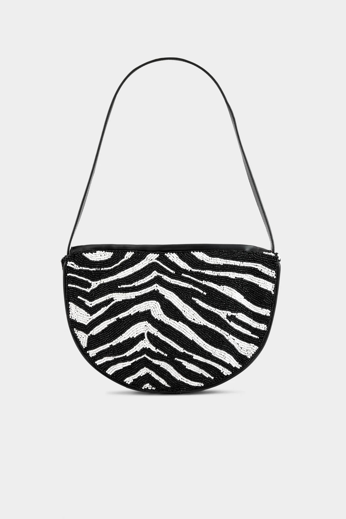 Belo Half Moon Bag In Zebra Trip | SIMONMILLER | Simon Miller