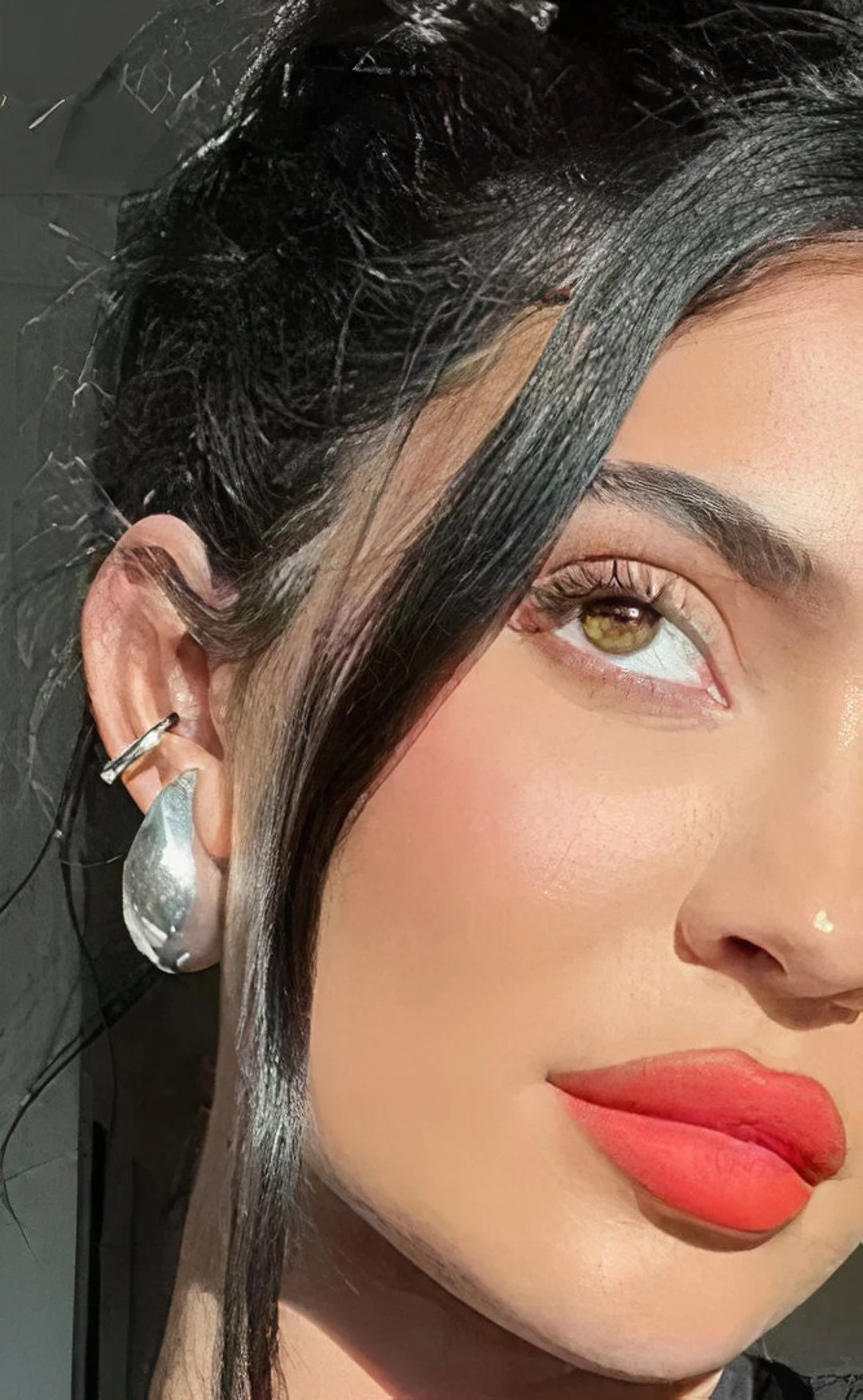 Kylie Earrings, Chunky Gold Dome Earrings, Chunky Silver Hoops, Thick Gold Chunky Hoop, Chunky Ho... | Etsy (US)