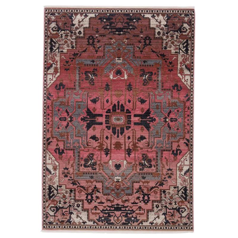 Faxon Oriental Pink/Gray Area Rug | Wayfair North America