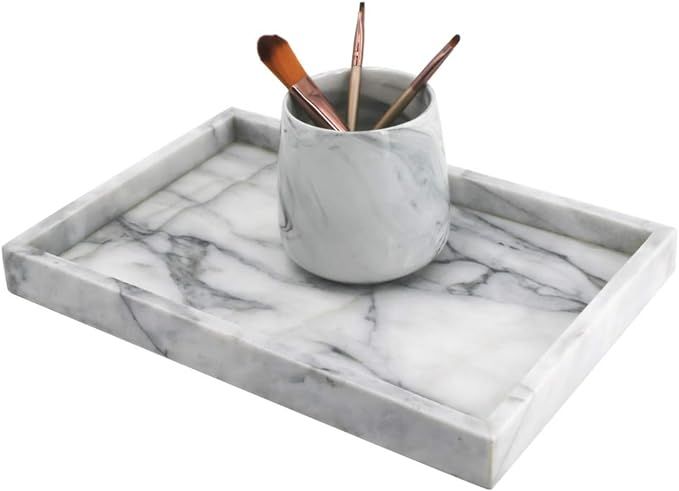LUANT Marble Stone Decorative Tray for Perfume Cosmetic Bottles , Jewelry, Collection Tray for Ar... | Amazon (US)