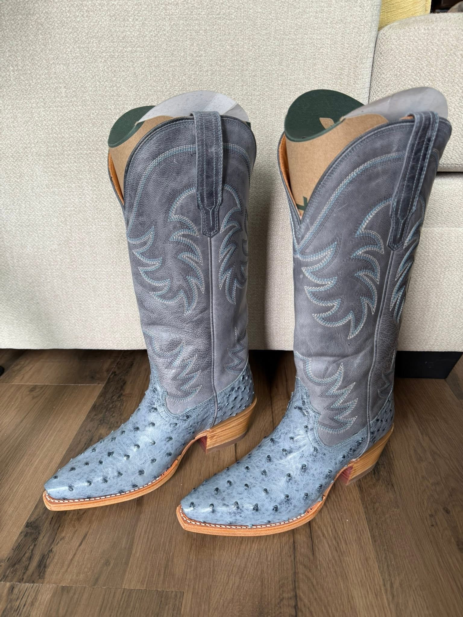 New Boot Alert!!! 

Tecovas dropped some amazing boots today and they are all blue! 💙💙💙 This is my favorite boot, the Annie, and the ostrich/leather combo is so pretty! The Annie’s typically run TTS! 

#LTKSeasonal #LTKOver40