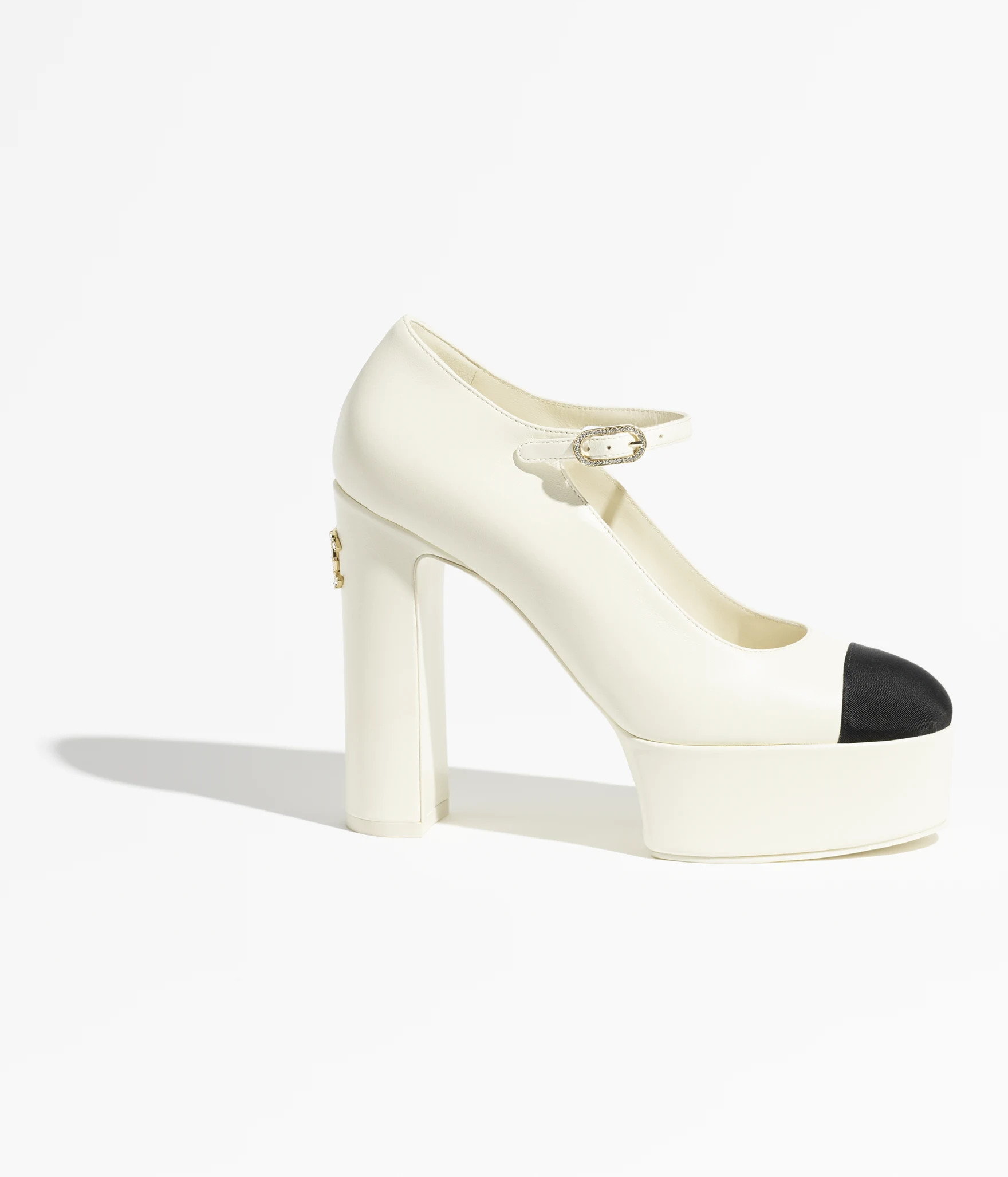 Mary janes - Lambskin & grosgrain, ivory & black — Fashion | CHANEL | Chanel, Inc. (US)