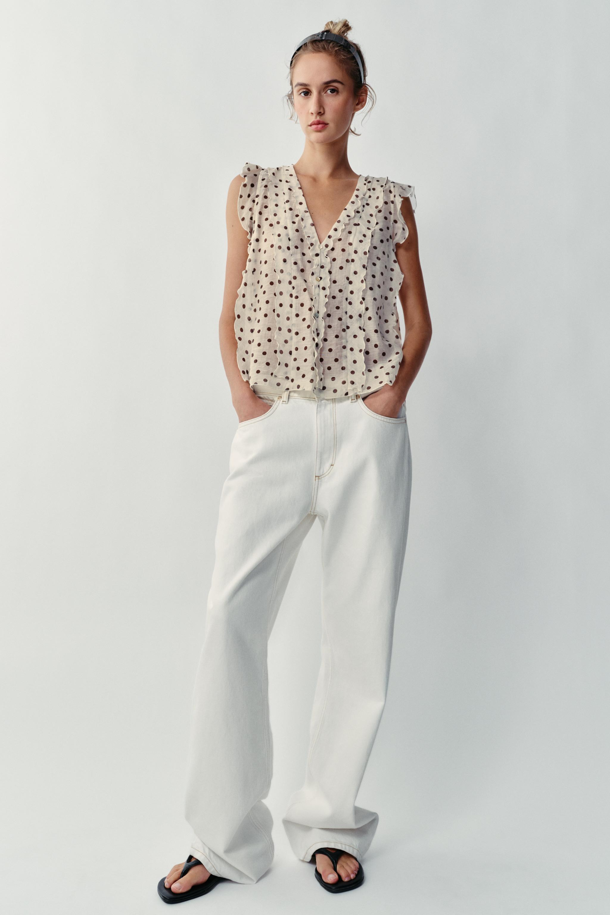 POLKA DOT PRINT BLOUSE | Zara US