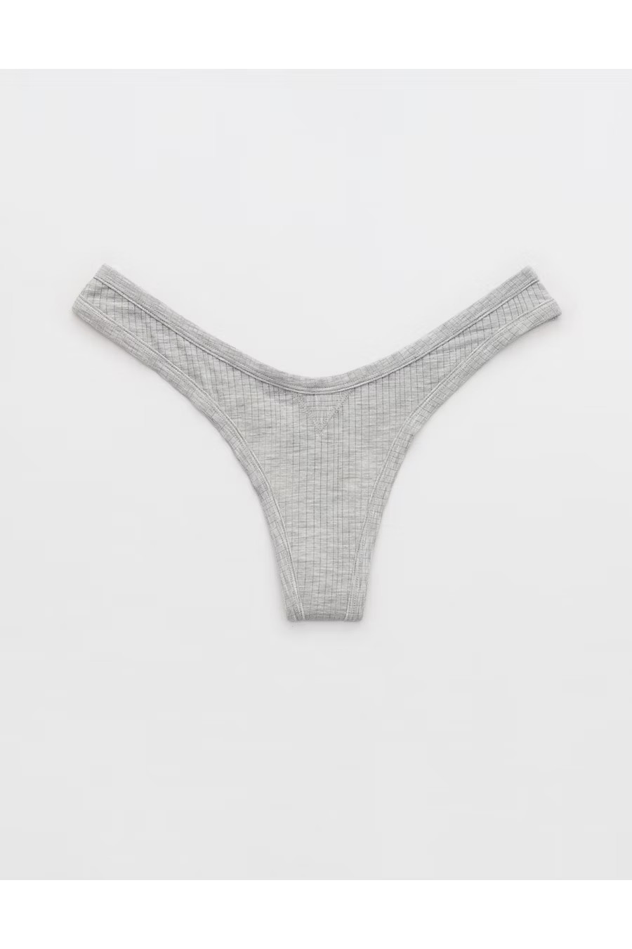 Superchill Modal Rib Thong Underwear Women's Medium Heather Gray XXS | American Eagle Outfitters (US & CA)