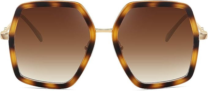 WOWSUN Oversized Big Fashion Sunglasses For Women Irregular Fashion Shades | Amazon (US)
