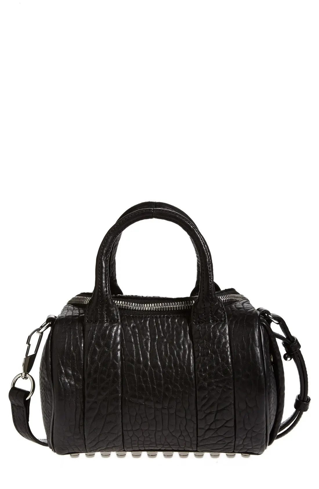 'Mini Rockie - Nickel' Leather Crossbody Satchel | Nordstrom