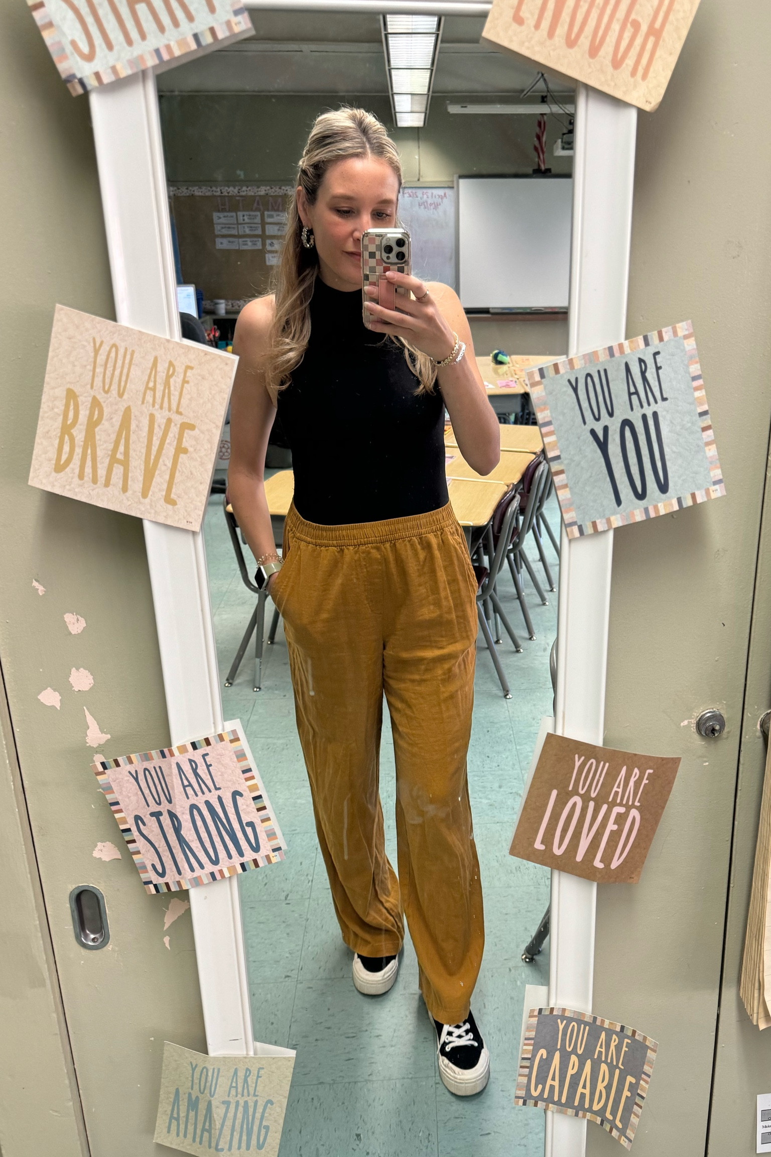 Spring teacher outfit

Old navy pants size medium tall
Abercrombie bodysuit size medium
Old target sneakers

#LTKFindsUnder50 #LTKMidsize #LTKWorkwear