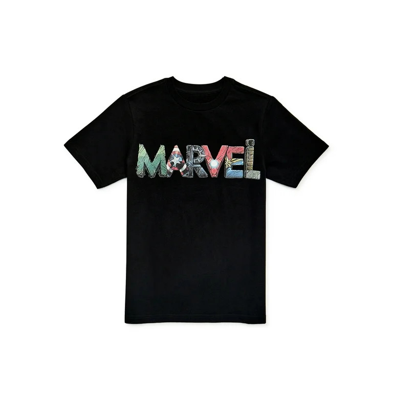 Marvel Comics Boys Crew Neck T-shirt with Short Sleeves, Sizes 4-18 (Boys) | Walmart (US)