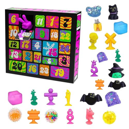 Nee Doh Advent Calendar 2024 Nee Doh Squishmas Advent Calendar 2024 with 24 Mini Squeeze Toys Christmas Squishy Advent Calendar 2024 with 24 Day Xmas Gifts Christmas Countdown Calendar | Amazon (US)