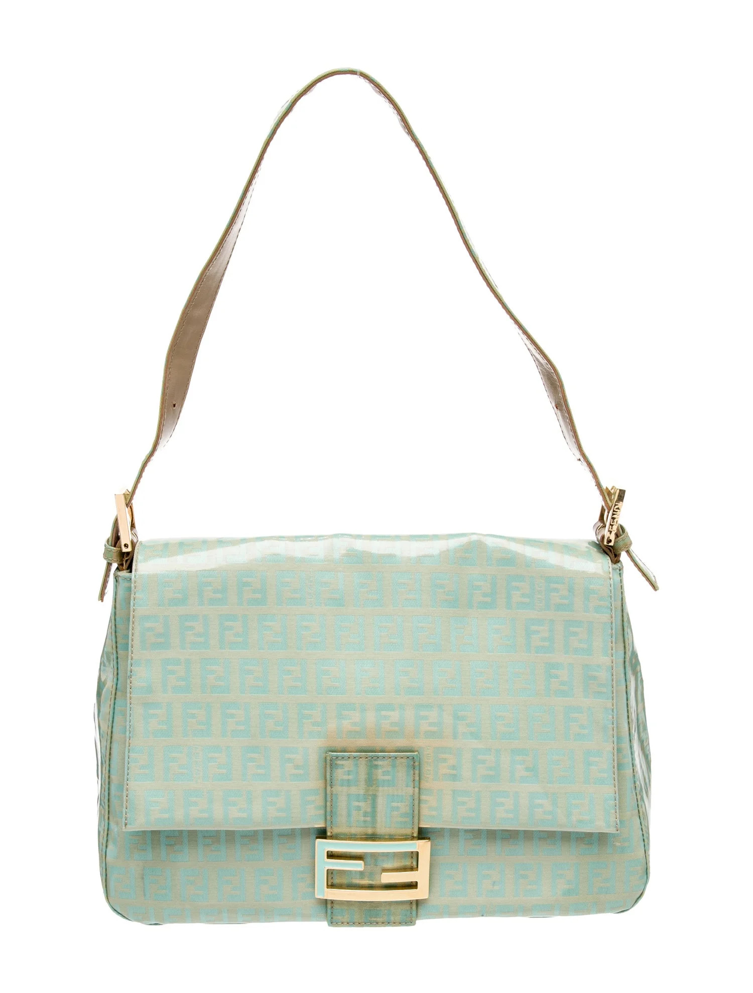 Fendi Zucchino FF Mama - Green Shoulder Bags, Handbags - FEN415931 | The RealReal | The RealReal