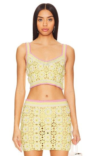 Meadow Crochet Top in Yellow | Revolve Clothing (Global)