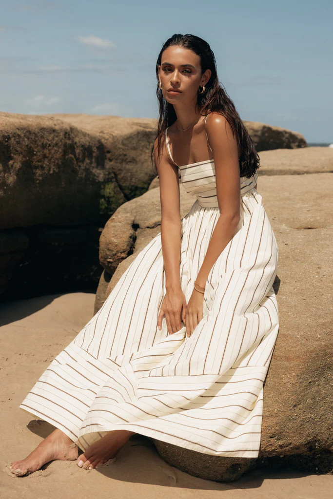 Pixie Maxi Dress - Beige Tan | Petal & Pup (US)