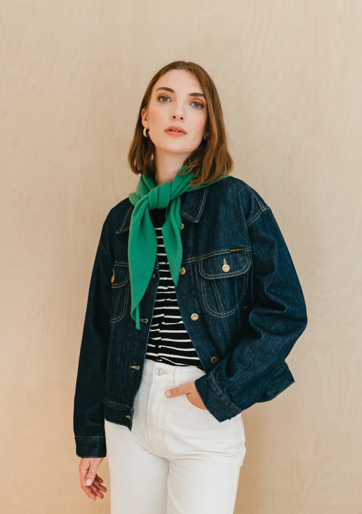 Merino Triangle Scarf in Green | The Tartan Blanket Co.