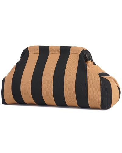bohunono Woven Clutch Purses for Women,Summer Beach Purse for Vacation, Woven Striped Dumpling Bag,Crochet Evening Bags | Amazon (US)