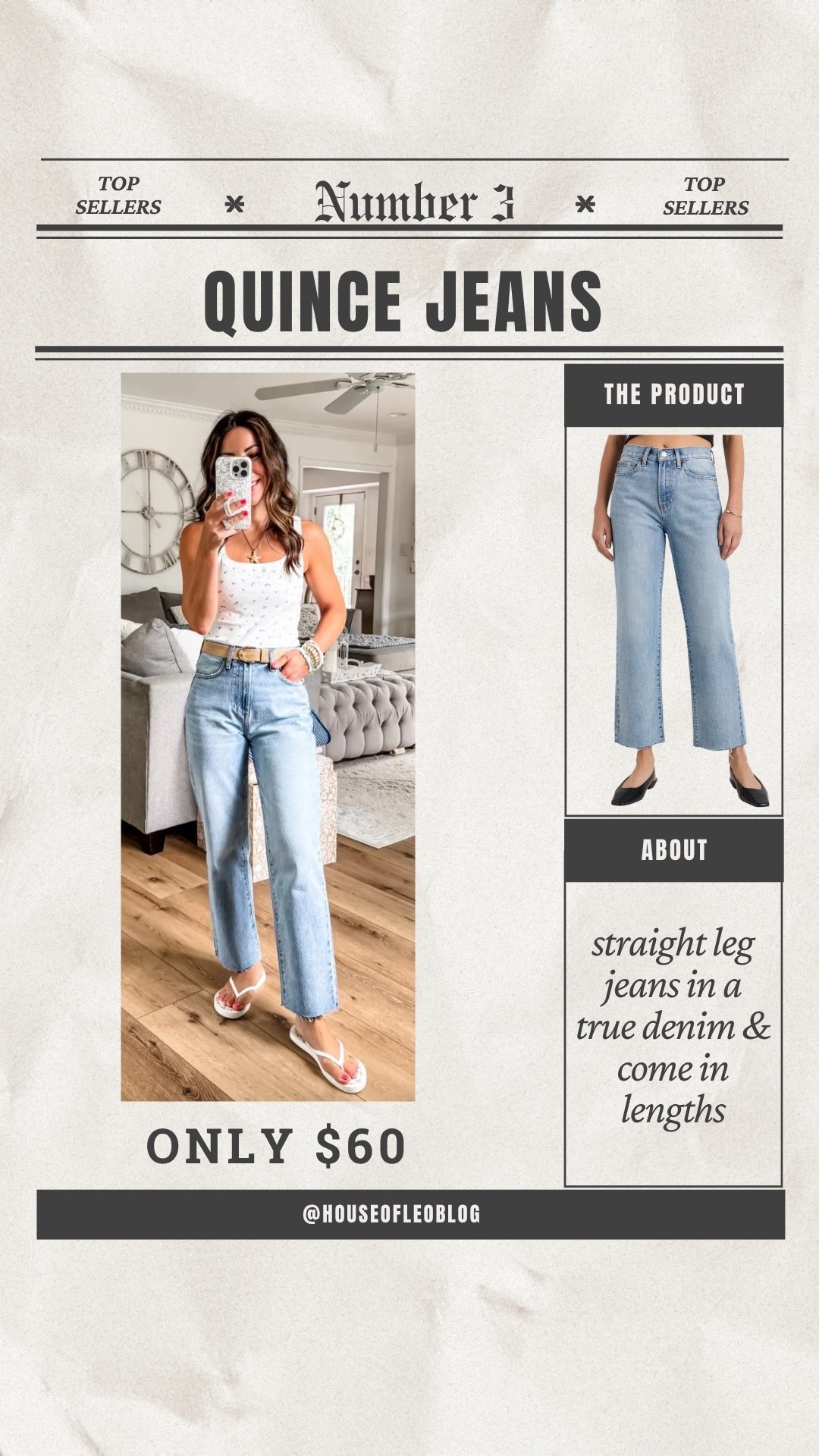 Straight leg jeans, 25 short. Quince jeans.

#LTKOver40 #LTKPetite