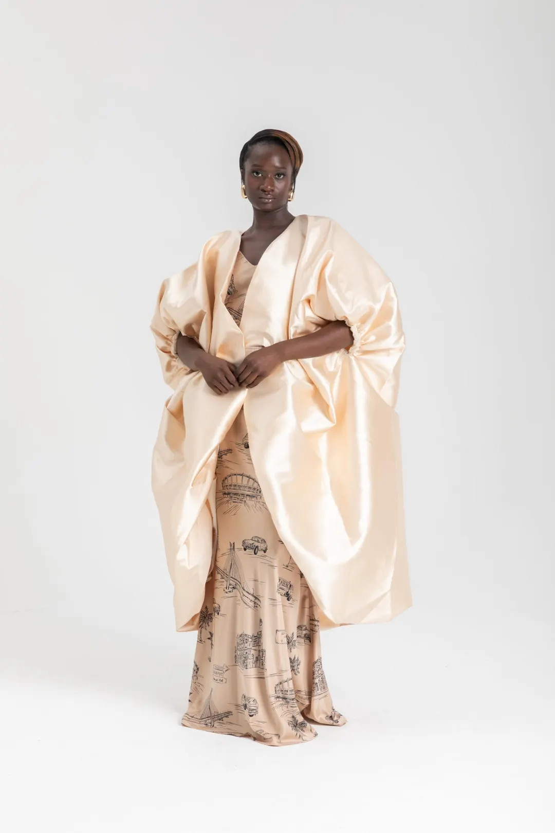 Wedding Dress. Bridal Cover Up. Puff Sleeves Over Dress. Wedding Topper. Party Cover Up. Mikado T... | Etsy (US)