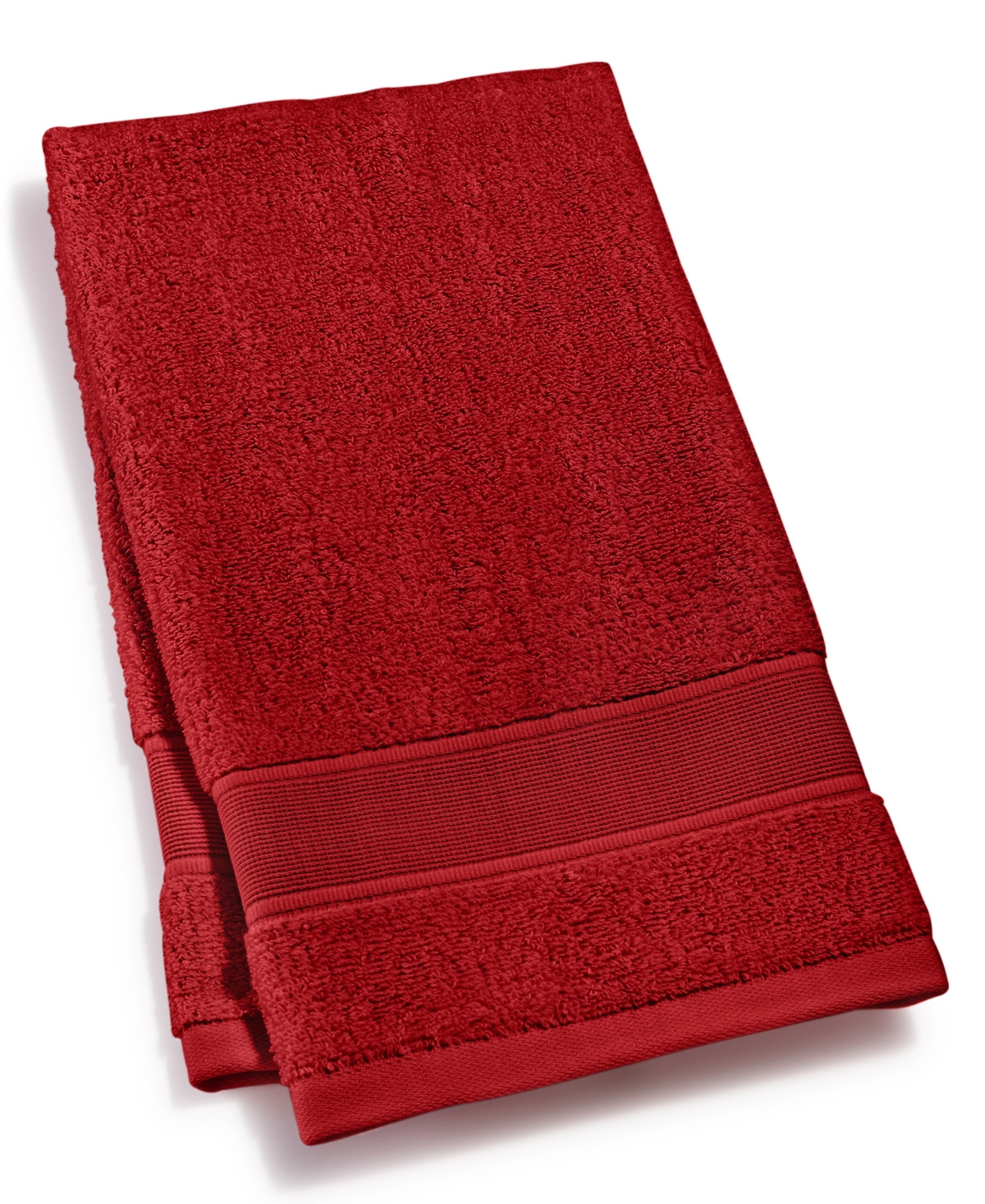 Lauren Ralph Lauren Sanders Solid Antimicrobial Cotton Hand Towel, 16" x 30" - Cherry Red | Macy's