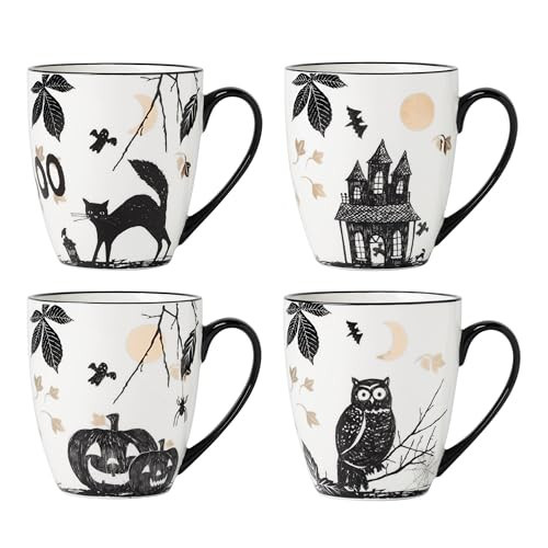 Lenox Haunted Halloween Porcelain Mug Set for 4, 12oz | Amazon (US)