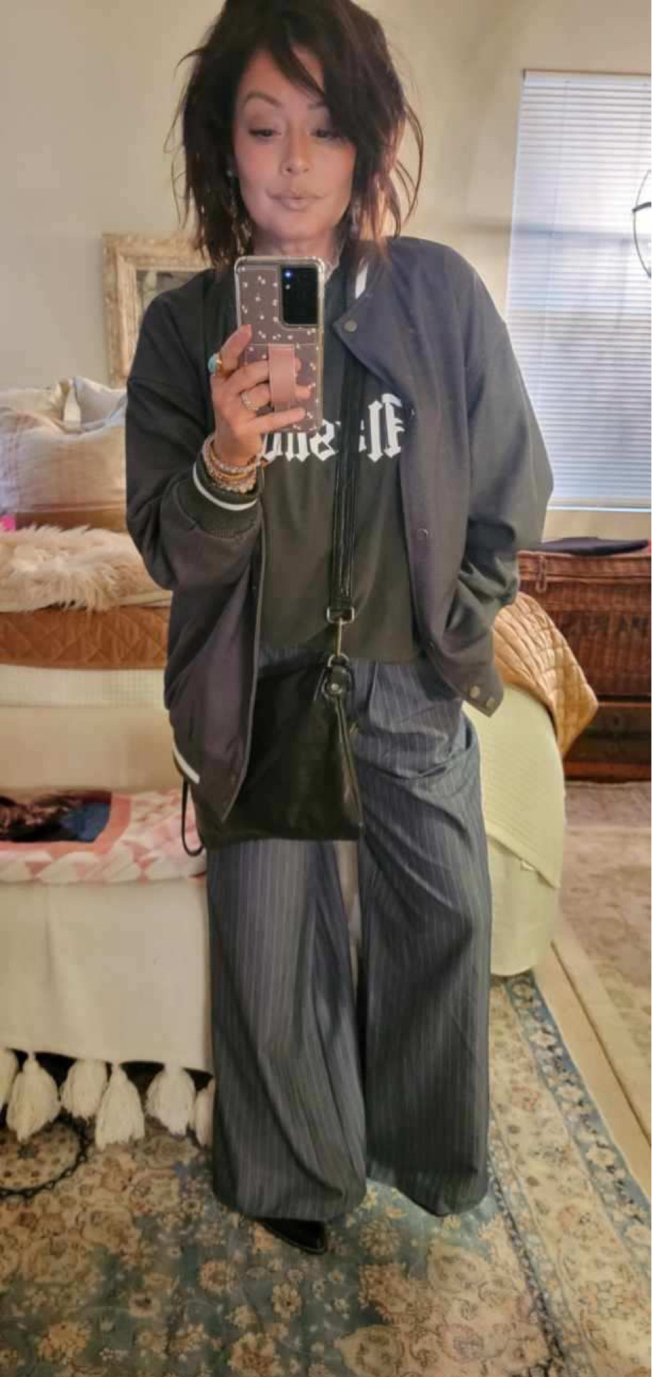 Wearing a med in the tee
Small in pants 
Small in jacket
When shopping Victoria Emerson use my discount code: 50Ali

Date night outfit 
Slacks
Spring outfit
Workwear style 


#LTKbeauty #LTKxSephora #LTKsalealert