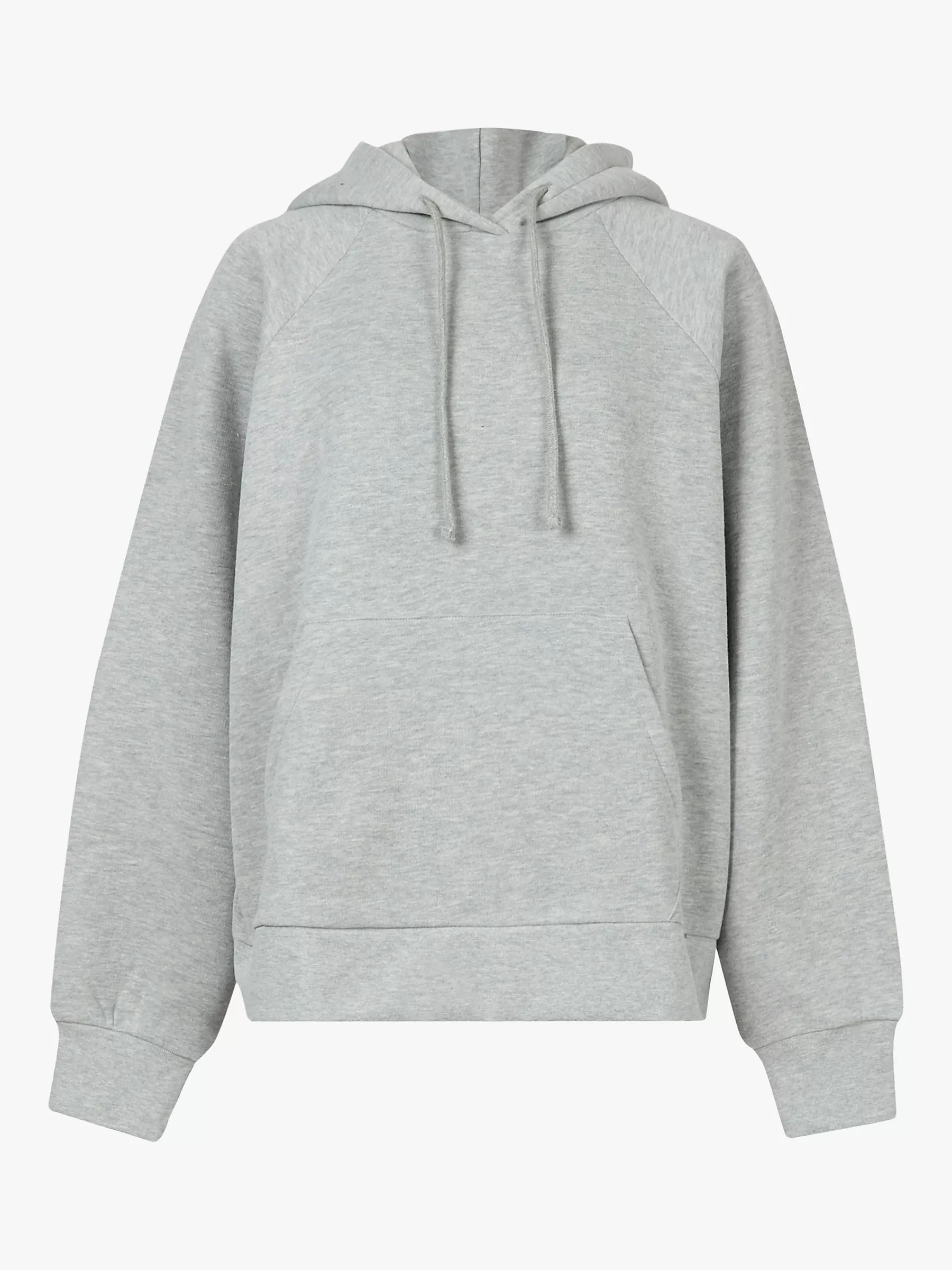 AllSaints Talon Logo Back Hoodie, Grey Marl | John Lewis (UK)