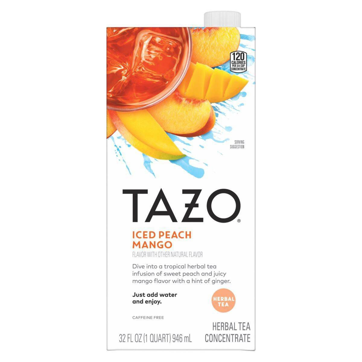 Tazo Iced Peach Mango Herbal Tea Concentrate - 32 fl oz | Target