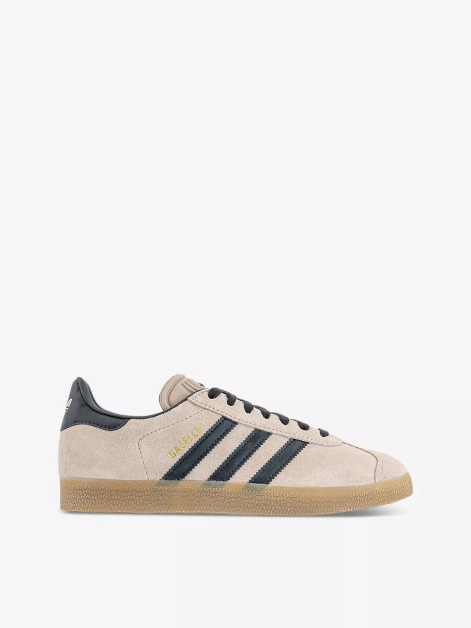 Gazelle brand-stripe suede low-top trainers | Selfridges